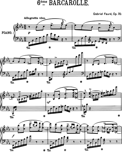 Barcarolle No. 6, op. 70