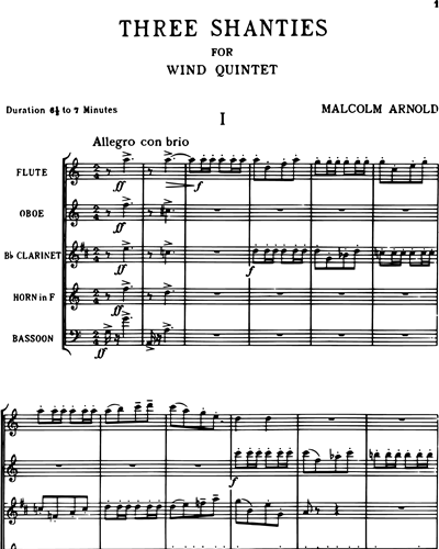 Three Shanties for Wind Quintet Op. 4 
