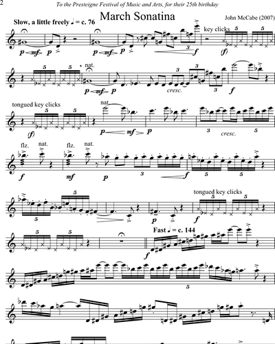 March Sonatina (for Solo Flute)