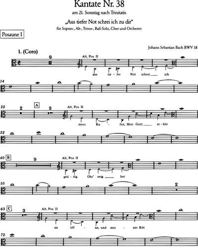 Kantate BWV 38 „Aus tiefer Not schrei ich zu dir“