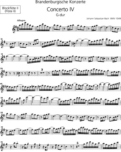 Brandenburgisches Konzert Nr. 4 G-dur BWV 1049