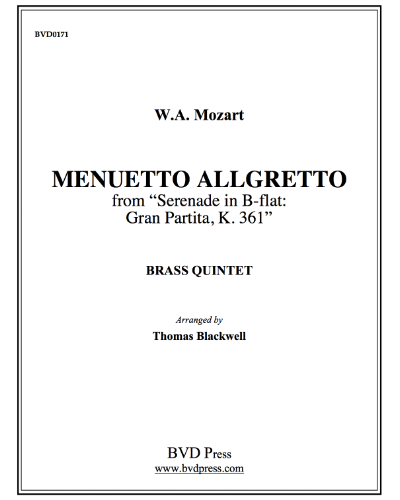 Menuetto Allegretto (from 'Serenade in B-flat major, 'Gran Partita', K. 361')