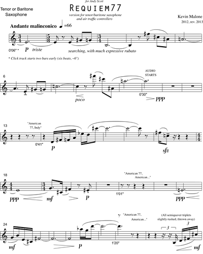 Tenor Saxophone & Baritone Saxophone (Alternative)