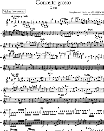 Concerto grosso (Nr. 12) G-dur op. 6/1 HWV 319