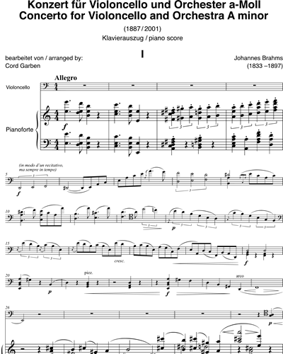 Concerto for Violoncello and Orchestra in A minor