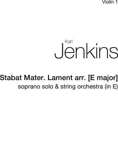 Stabat Mater. Lament arr. [E major]