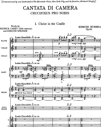 Cantata di camera, crucifixus pro nobis Op. 111