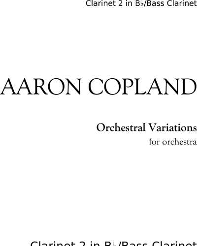 Orchestral Variations