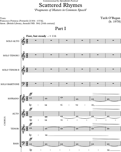 [Solo] Alto & Tenor 1 & Tenor 2 & Baritone & Mixed Chorus SATB & Piano Rehearsal