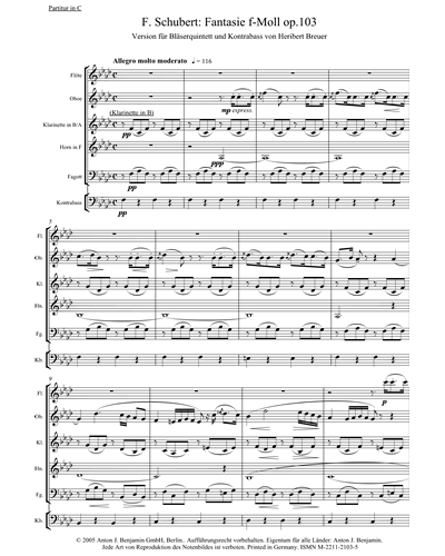 Fantasy in F minor D 940, op. 103