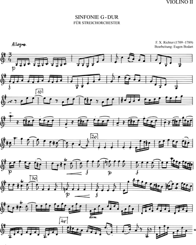 Sinfonie G-dur für Streichorchester