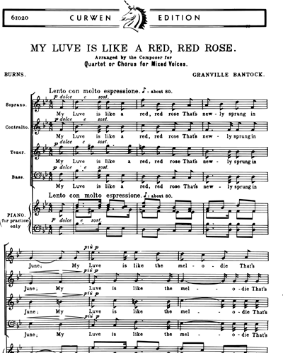 My Luve is like a red, red rose