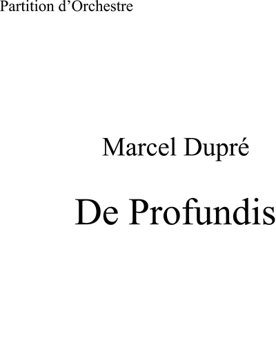 De Profundis