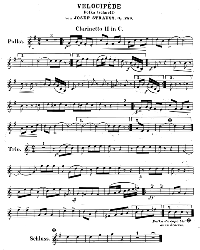 Velocipède, Op. 259 