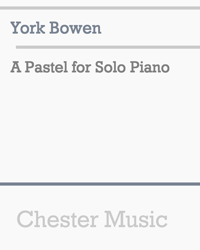 A Pastel for Solo Piano
