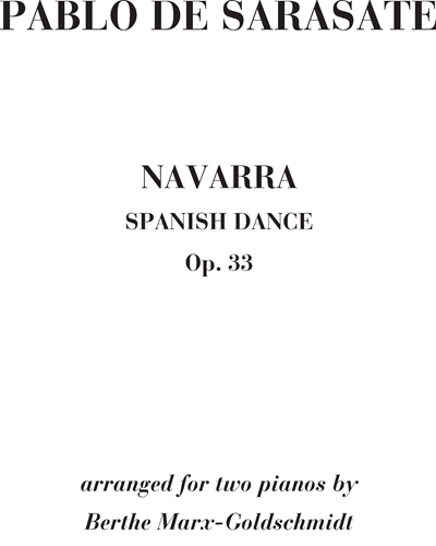 Navarra Op. 33 (Spanish dance)