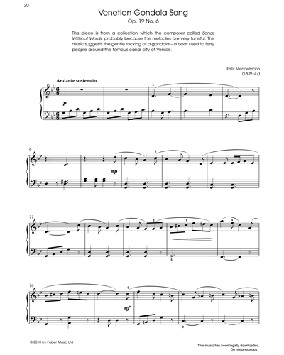 Venetian Gondola Song (Op.19 No.6)