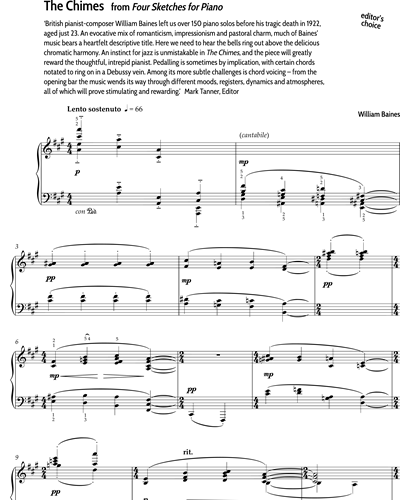The Chimes (from 'Four Sketches for Piano')