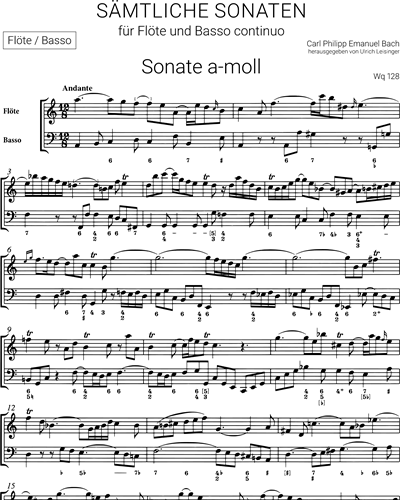 Complete Sonatas for Flute and Basso Continuo, Vol. 3