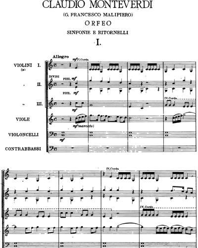 Orfeo - Sinfonie e ritornelli