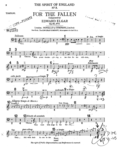 For the Fallen (No. 3 from "The Spirit of England, Op. 80")