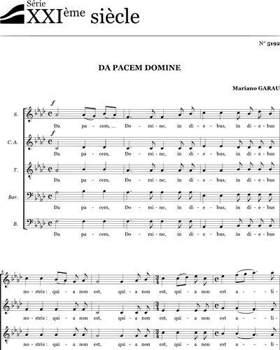 Da pacem Domine - Garau