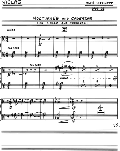 Nocturnes And Cadenzas Viola Sheet Music By Alun Hoddinott Nkoda