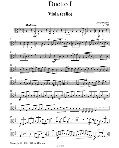 Six Easy Duettos, op. 3 (Nos. 1-2)