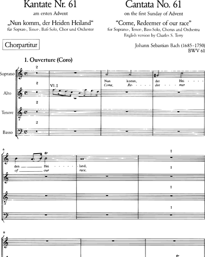 Kantate BWV 61 „Nun komm, der Heiden Heiland“