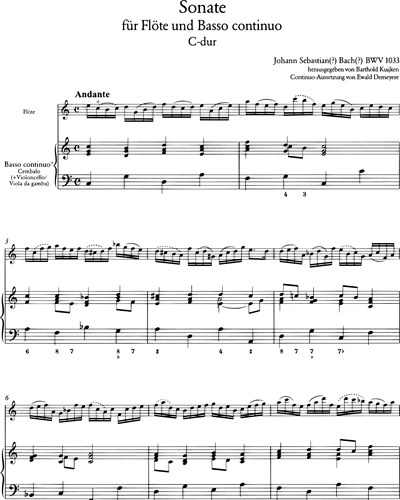 Sonate C-dur BWV 1033
