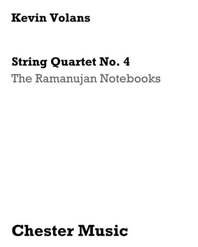 String Quartet No. 4 [1994 Revised Edition]
