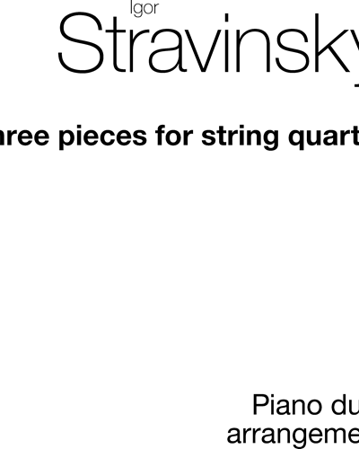 igor stravinsky three pieces for string quartet