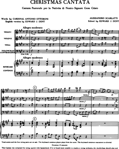 Full Score & Soprano & Keyboard (Continuo)