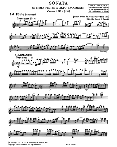 Sonata for Flute, op. 7/1