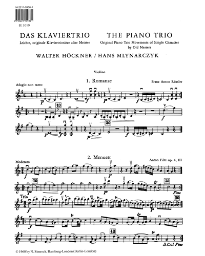 The Piano Trio, Band 1