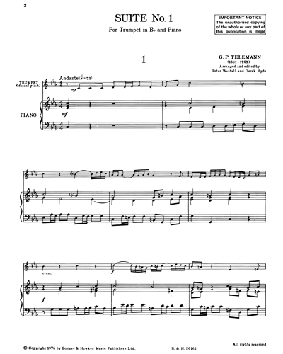 Suite No. 1 for Trumpet & Piano