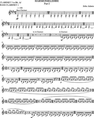 Bass Clarinet 1/Clarinet 3 in A/Clarinet 3 in Bb