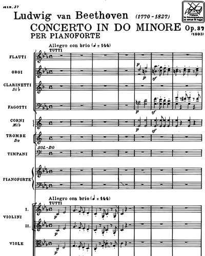 Concerto in Do minore Op.37 n. 3