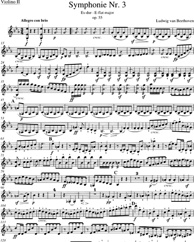 Symphony No. 3 in Eb major 'Eroica', op. 55 Violin 2 Sheet Music