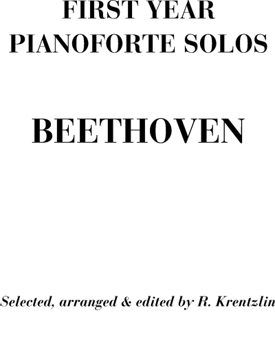 First Year Pianoforte Solos