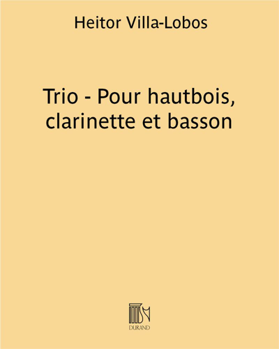 Trio - Pour hautbois, clarinette et basson