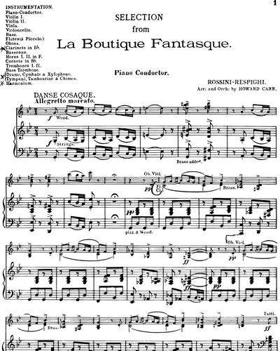 Selection from the Ballet "La boutique fantasque"