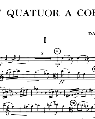 Quatuor à Cordes No. 14, Op. 291