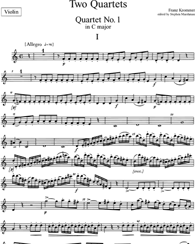 2 Quartette in C und F