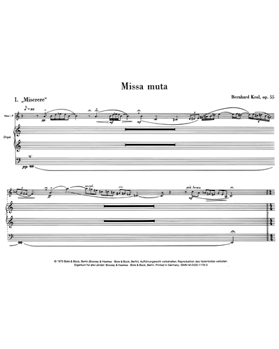 Missa Muta, op. 55