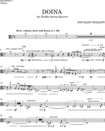 [Quartet 1] Viola