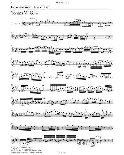 10 Sonate per violoncello e basso continuo