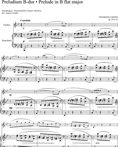 Chopin for Violin and Piano
