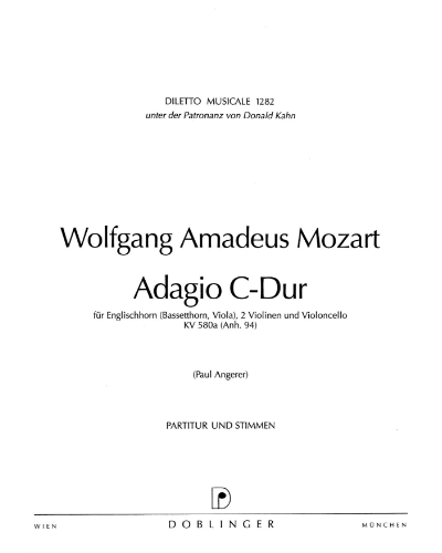 Adagio in C major, KV 580a 