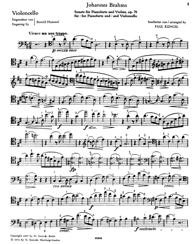 Sonata in D major, op. 78
